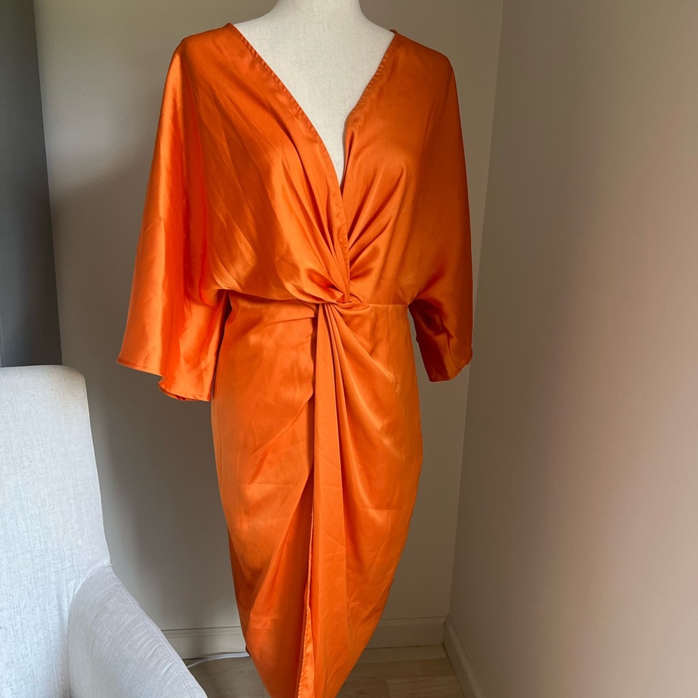 ASOS Orange Midi Dress